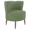 Poltrona Decorativa Pes Palito Savana Boucle Oliva Milani Store