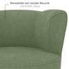 Poltrona Decorativa Pes Palito Savana Boucle Oliva Milani Store