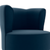 Poltrona Decorativa Pes Palito Savana Veludo Azul Milani Store