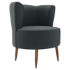 Poltrona Decorativa Pes Palito Savana Veludo Cinza Milani Store