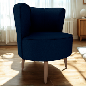 Poltrona Decorativa Pes Palito Savana Veludo Light Azul Milani Store