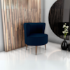Poltrona Decorativa Pes Palito Savana Veludo Light Azul Milani Store