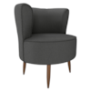 Poltrona Decorativa Pes Palito Savana Veludo Light Cinza Milani Store