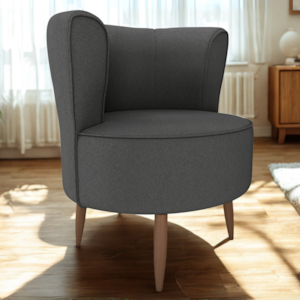 Poltrona Decorativa Pes Palito Savana Veludo Light Cinza Milani Store