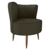 Poltrona Decorativa Pes Palito Savana Veludo Light Marrom Claro Milani Store