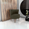 Poltrona Decorativa Pes Palito Savana Veludo Light Marrom Claro Milani Store