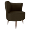 Poltrona Decorativa Pes Palito Savana Veludo Light Marrom Milani Store