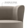 Poltrona Decorativa Pes Palito Savana Veludo Marrom Claro Milani Store