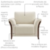 Poltrona Decorativa Royal Base Madeira Boucle TCE 1010 MOLL