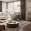 Poltrona Decorativa Royal Base Madeira Boucle TCE 1018 MOLL