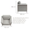 Poltrona Decorativa Royal Base Madeira Boucle TCE 1018 MOLL