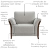 Poltrona Decorativa Royal Base Madeira Boucle TCE 1018 MOLL