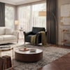 Poltrona Decorativa Royal Base Madeira Courino TCS 724 MOLL