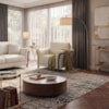 Poltrona Decorativa Royal Base Madeira Courino TCS 725 MOLL
