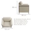 Poltrona Decorativa Royal Base Madeira Courino TCS 725 MOLL