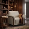 Poltrona Decorativa Royal Base Madeira Courino TCS 725 MOLL