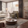 Poltrona Decorativa Royal Base Madeira Courino TCS 726 MOLL