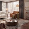 Poltrona Decorativa Royal Base Madeira Courino TCS 727 MOLL