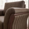 Poltrona Decorativa Royal Base Madeira Courino TCS 729 MOLL