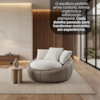 Poltrona Decorativa Safira Base Giratoria Boucle E Courino TCE 1010 TCS 726 MOLL