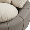 Poltrona Decorativa Safira Base Giratoria Boucle E Courino TCE 1010 TCS 726 MOLL