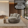 Poltrona Decorativa Safira Base Giratoria Boucle E Courino TCE 1018 TCS 726 MOLL