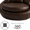 Poltrona Decorativa Safira Base Giratoria Courino TCS 721 MOLL