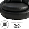 Poltrona Decorativa Safira Base Giratoria Courino TCS 724 MOLL