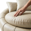 Poltrona Decorativa Safira Base Giratoria Courino TCS 725 MOLL