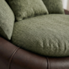 Poltrona Decorativa Safira Base Giratoria Linho Color Trend E Courino TCA 307 TCS 721 MOLL