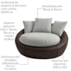Poltrona Decorativa Safira Base Giratoria Linho E Courino TCS 701 TCS 721 MOLL