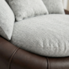 Poltrona Decorativa Safira Base Giratoria Linho E Courino TCS 701 TCS 721 MOLL