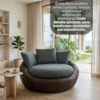 Poltrona Decorativa Safira Base Giratoria Linho E Courino TCS 718 TCS 721 MOLL