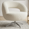 Poltrona Decorativa Topazio Base Giratoria Boucle TCE 1010 MOLL