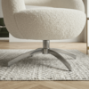 Poltrona Decorativa Topazio Base Giratoria Boucle TCE 1010 MOLL