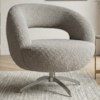 Poltrona Decorativa Topazio Base Giratoria Boucle TCE 1018 MOLL