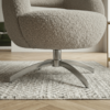 Poltrona Decorativa Topazio Base Giratoria Boucle TCE 1018 MOLL