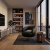 Poltrona Decorativa Topazio Base Giratoria Courino TCS 724 MOLL