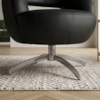 Poltrona Decorativa Topazio Base Giratoria Courino TCS 724 MOLL