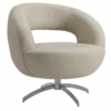 Poltrona Decorativa Topazio Base Giratoria Courino TCS 725 MOLL