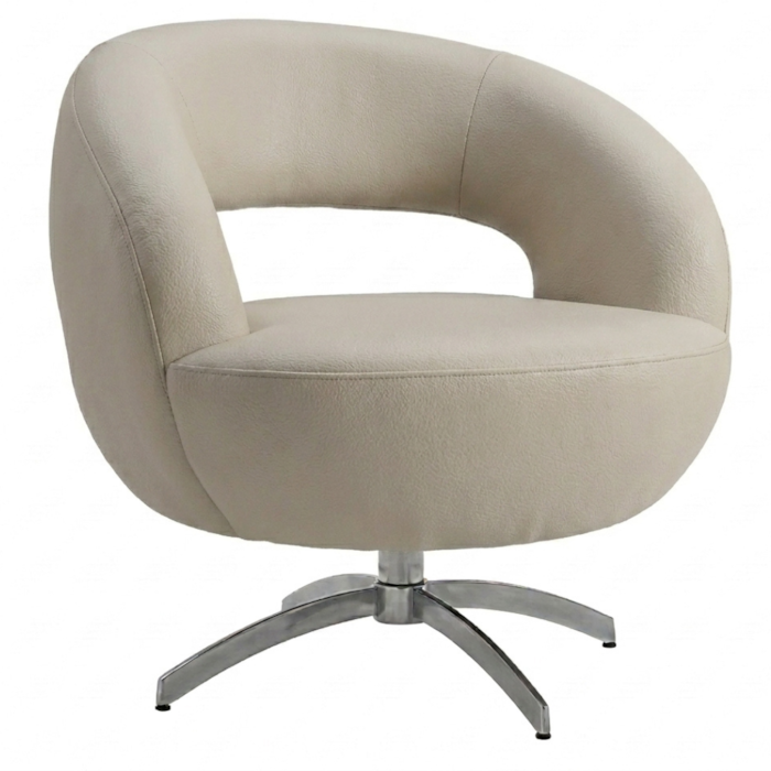Poltrona Decorativa Topazio Base Giratoria Courino TCS 725 MOLL