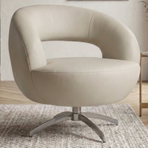 Poltrona Decorativa Topazio Base Giratoria Courino TCS 725 MOLL