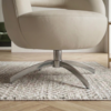 Poltrona Decorativa Topazio Base Giratoria Courino TCS 725 MOLL
