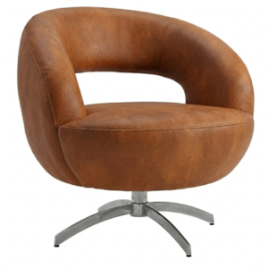 Poltrona Decorativa Topazio Base Giratoria Courino TCS 727 MOLL