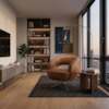 Poltrona Decorativa Topazio Base Giratoria Courino TCS 727 MOLL