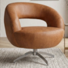 Poltrona Decorativa Topazio Base Giratoria Courino TCS 727 MOLL