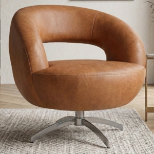 Poltrona Decorativa Topazio Base Giratoria Courino TCS 727 MOLL