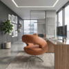 Poltrona Decorativa Topazio Base Giratoria Courino TCS 727 MOLL