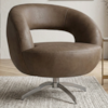 Poltrona Decorativa Topazio Base Giratoria Courino TCS 729 MOLL