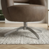 Poltrona Decorativa Topazio Base Giratoria Courino TCS 729 MOLL